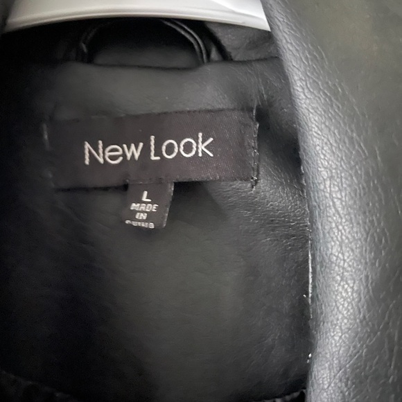 New Look Black Leather look  Jacket for Women - Picture 2 of 5